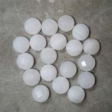 10MM FACETED ROUND CABOCHON WHITE JADE(10PCS/BAG)